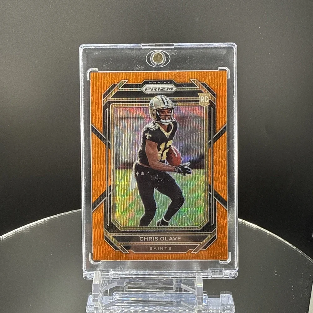 2022 Panini Prizm Football #310 Chris Olave Orange Rookie Refractor /60 RC Card